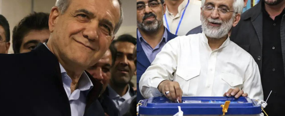 Praesidentschaftswahlen im Iran Stichwahl zwischen dem Reformer Pezeshkian und dem