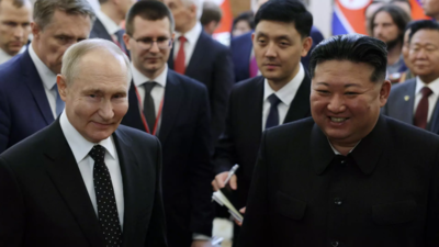 Putin und Kim versprechen gegenseitige Unterstuetzung gegen „Aggression