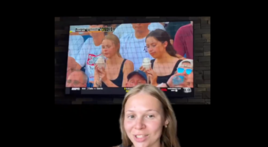 Virales Video Frau wird wegen Eiscreme Video mit Hawk Tuah Maedchen verglichen