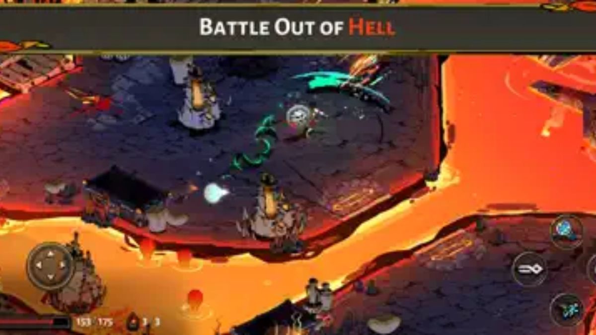 Screenshot des Gameplay-Kampfes aus dem Netflix-Handyspiel Hades