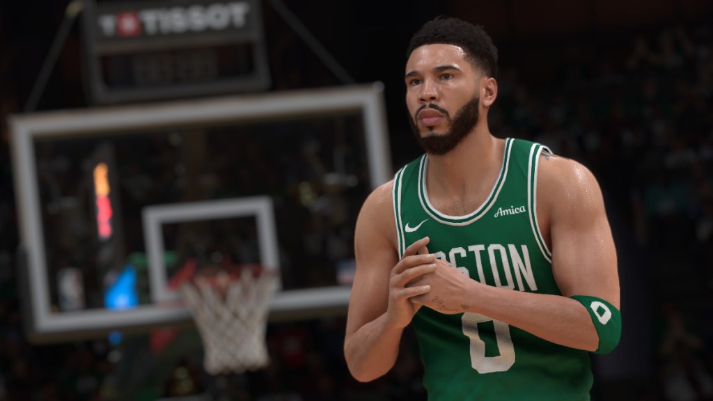 Ein erster Blick auf Jayson Tatum in NBA 2K25 in einem Artikel, der das Cover des kommenden Spiels zeigt.