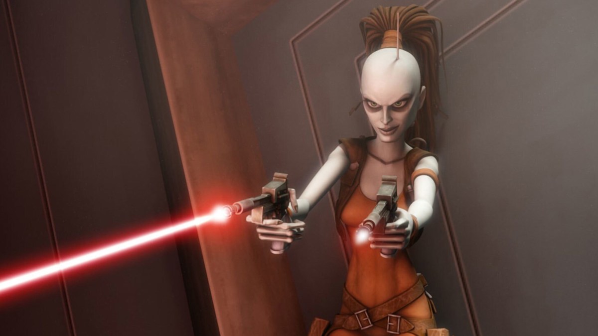 Aurra Sing in The Clone Wars als Teil eines Artikels über die besten Kopfgeldjäger in Star Wars.
