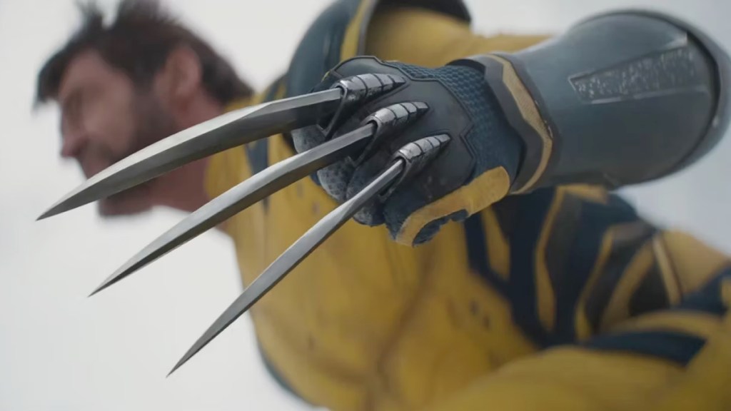 Eine Nahaufnahme von Wolverines Klauen in Deadpool & Wolverine