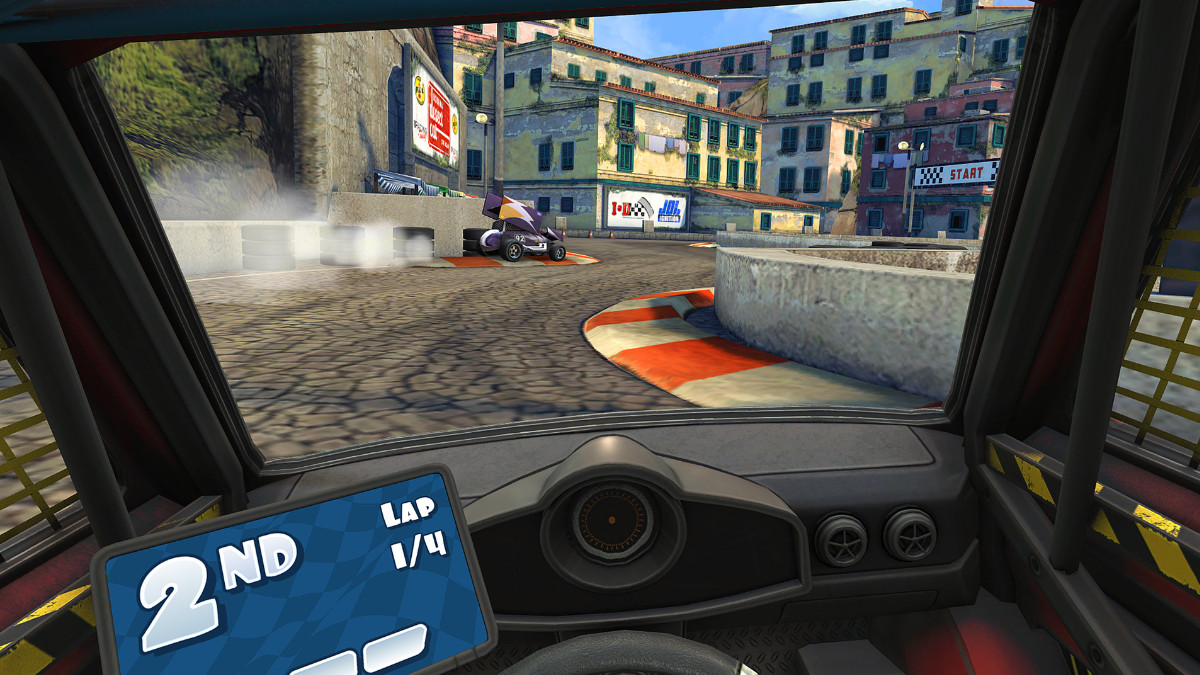 Ein Bild des VR-Modus in Mini Motor Racing X in einem Artikel über die besten VR-Rennspiele
