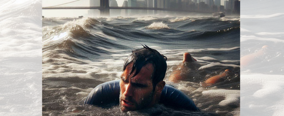 34 jaehriger Mann tritt stundenlang Wasser nachdem er 8 Kilometer von