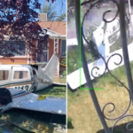 Ansehen Flugzeug stuerzt im Garten eines Hauses in Utah ab