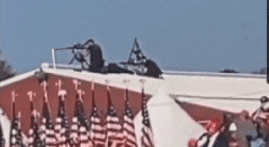 Ansehen Videoaufnahmen zeigen Trump Schuetzen auf Dach Scharfschuetzen des Secret Service