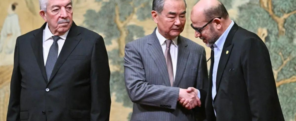 Chinas Aussenminister Palaestinensische Gruppierungen einigen sich auf die Einrichtung einer