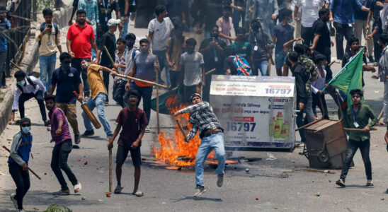 Hauptsitz des bangladeschischen Staatsfernsehens brennt „viele sind darin gefangen