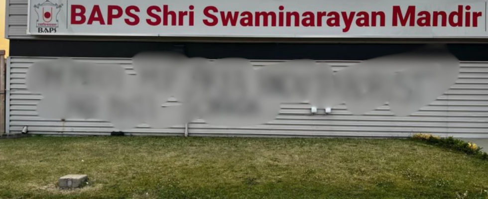 Hindutempel in Kanada mit antiindischen Graffiti beschmiert