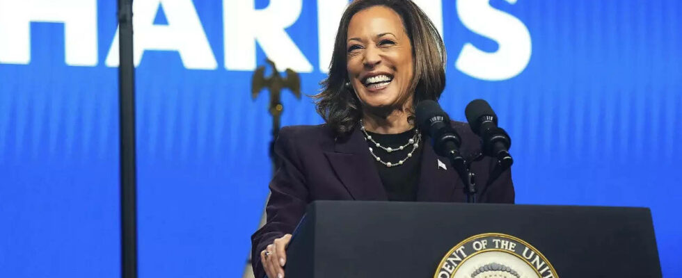 Kamala Harris US Unterstuetzung fuer Praesidentin sinkt