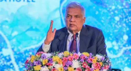 Sri Lankas Praesident Ranil Wickremesinghe kuendigt Plaene an an den