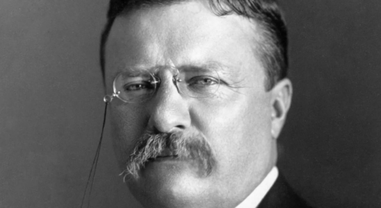 Theodore Roosevelt hielt bei einer Comeback Veranstaltung eine Rede mit einer