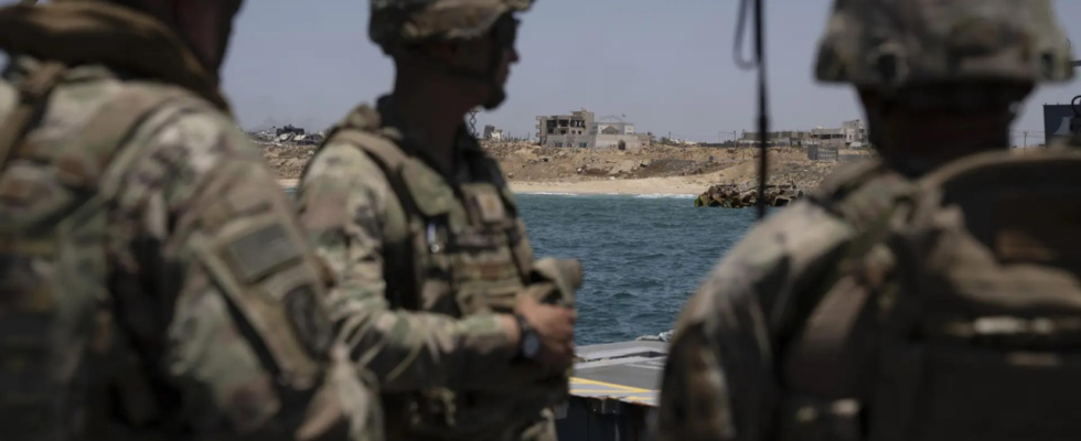 US Militaer beendet Gaza Mission mit schwimmendem Pier um Palaestinensern auf dem