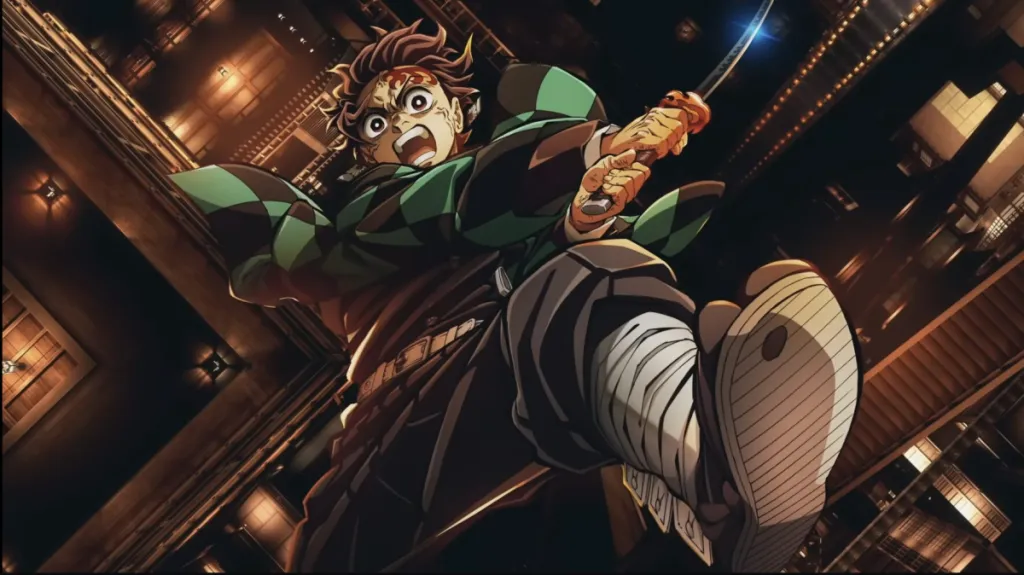 Tanjiro fällt in Demon Slayer in das Infinity Castle