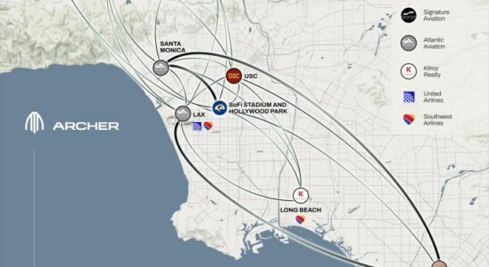 Archer will vor der Fussballweltmeisterschaft bis 2026 ein Lufttaxi Netzwerk in