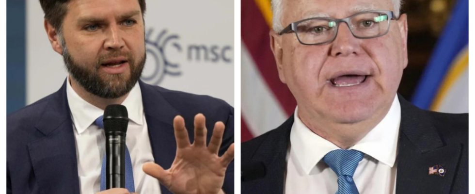 JD Vance gegen Tim Walz Streit um „gestohlene Tapferkeit Tim