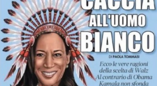 Kamala Harris Italienische Zeitung stellt Kamala Harris als „Indianerin dar