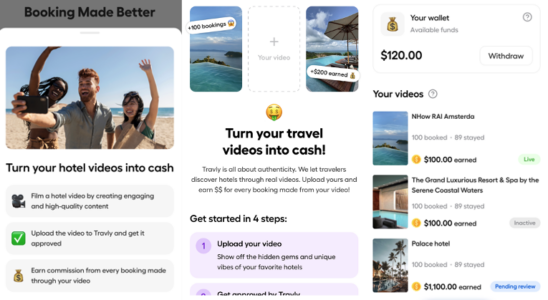 Mit Travly koennen Reisende Videos einreichen und so eine Provision