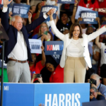 Sehen Sie Demonstranten versuchen Kamala Harris‘ Rede in Michigan zu