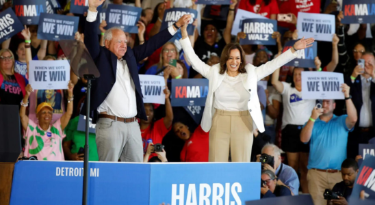 Sehen Sie Demonstranten versuchen Kamala Harris‘ Rede in Michigan zu