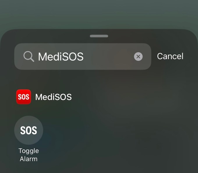 MediSOS iOS 18 App-Steuerungs-Widget