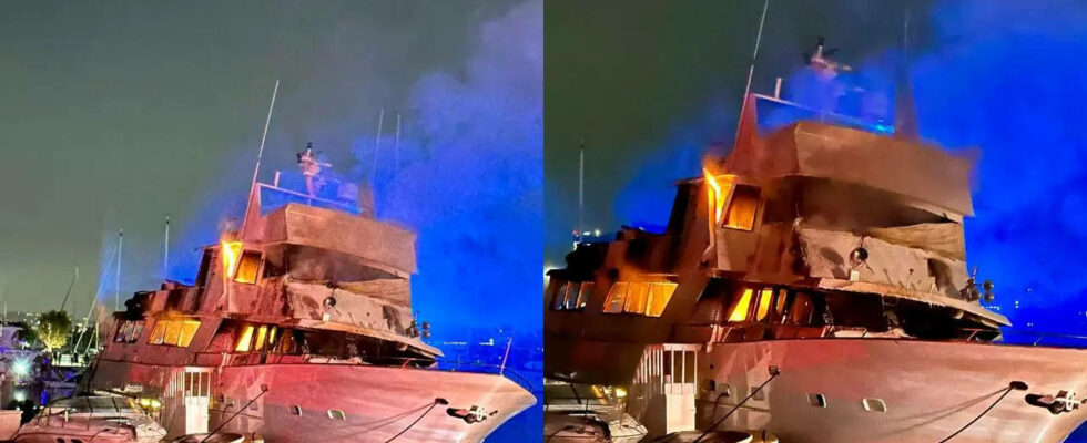 Brandunfall 1 Millionen Dollar Yacht voller Feuerwerkskoerper sinkt nach explosivem Brand in kalifornischer