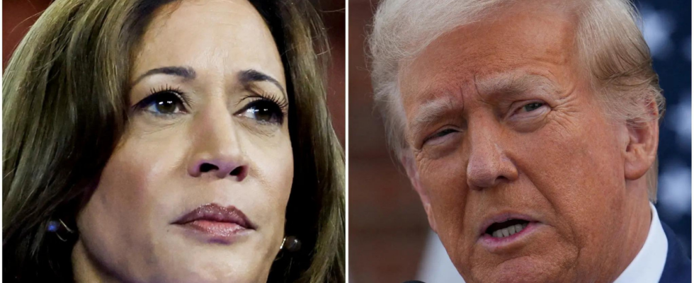 Harris vs Trump Durch Bidens Regeln eingeschraenkt Team Kamala vor