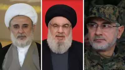 Hassan Nasrallah an Nabil Kaouk Sieben Hisbollah Kommandeure wurden bei israelischen