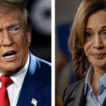 Trump Harris Debatte Kamala Harris wird auf der rechten Seite