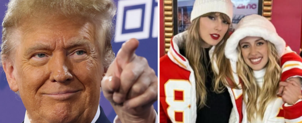 Trump ruft Brittany Mahomes zu Swifties fragen sich Was ist