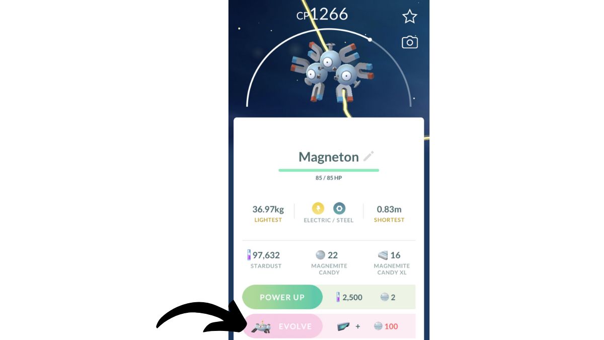 Entwickeln Sie Magneton zu Magnezone Pokemon GO