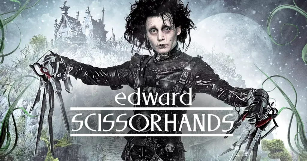 Edward Scissorhands Hulu Poster als Teil eines Artikels über die besten TIm Burton-Filme.