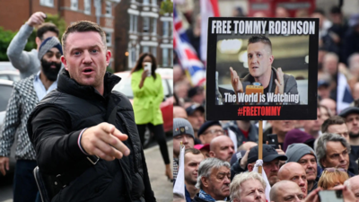 Der britische rechtsextreme Aktivist „Tommy Robinson wurde wegen Verstosses gegen