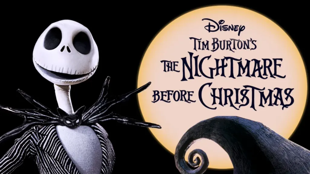 „Nightmare Before Christmas“-Banner als Teil eines Artikels über die besten Filme von TIm Burton.