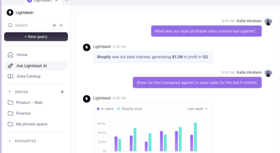 Die Open Source BI Plattform Lightdash erhaelt die Unterstuetzung von Accel um KI