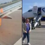 Ein Triebwerksproblem loeste einen Brand in einem Ryanair Boeing Jet in Italien