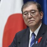 Japans Premierminister Der japanische Premierminister macht das „Argwohn und Misstrauen