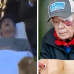 Jimmy Carter Foto von Jimmy Carter in der Abstimmungswarteschlange viral