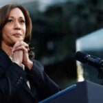 Kamala Harris Trumps Wahlkampfteam wirft Kamala Harris vor am Columbus Tag