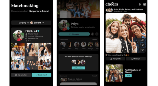 Mit Cheers kannst du mit Freunden Matchmaker spielen