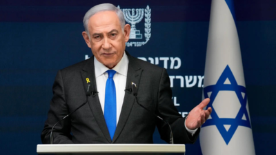 Netanyahu „Schande ueber sie Netanyahu kritisiert Macron fuer Waffenembargo angesichts