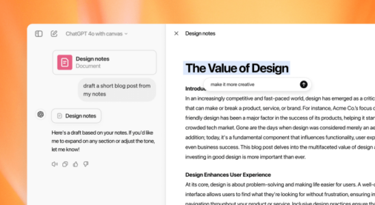 OpenAI fuehrt die neue ChatGPT Schnittstelle „Canvas ein die auf Schreib