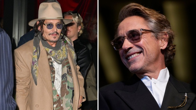 Robert Downey Jr besuchte Johnny Depps Kunstausstellung