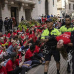 Ueber 200 pro palaestinensische Unterstuetzer vor der New Yorker Boerse festgenommen