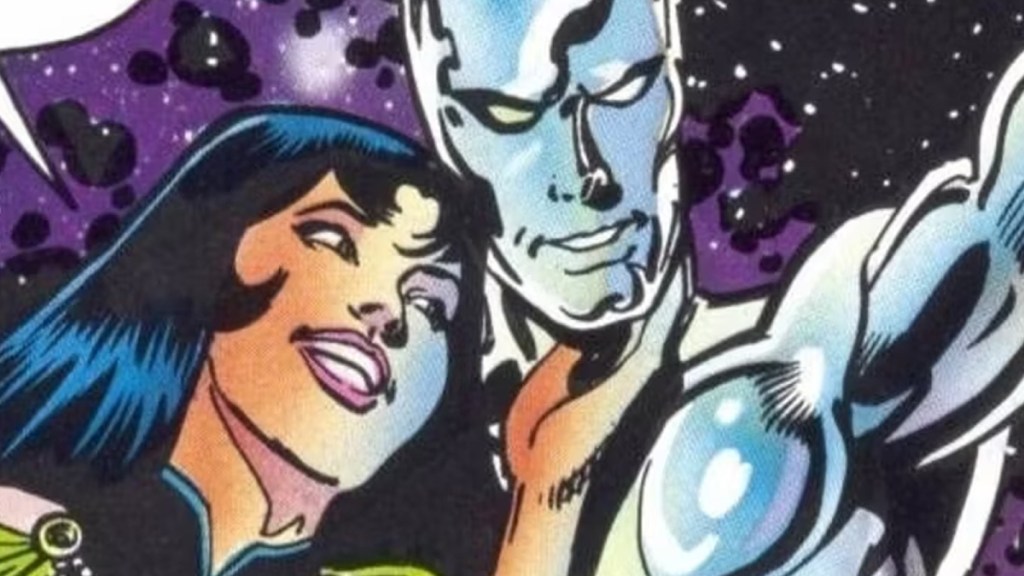 Shalla Bal und Silver Surfer. Dieses Bild ist Teil eines Artikels darüber, ob es eine Silver Surferin gibt.