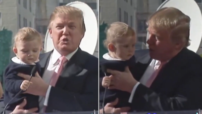 Altes Video in dem Donald Trump sein Baby Barron Trump