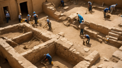 Archaeologen entdecken 11 versiegelte Graeber im altaegyptischen Grab in