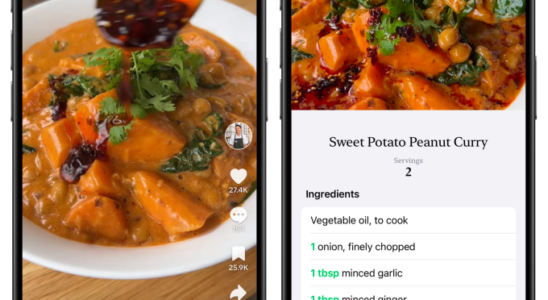 Die Pestle Rezept App kann jetzt Gerichte von TikTok speichern