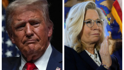 Donald Trump Liz Cheney Donald Trump verdoppelt sich im Streit